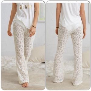 AERIE White Lace Beach Pants